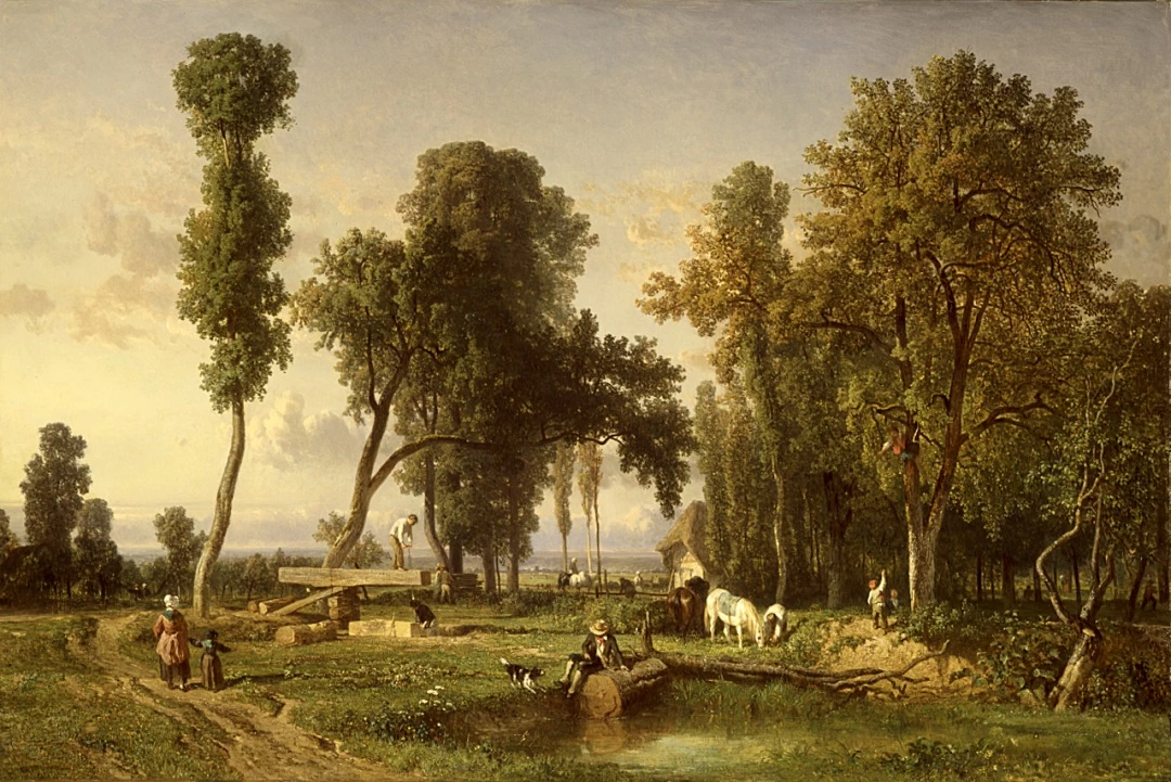Veduta a La Feré - Saint, Aubin, vicino a Orleans, Los Angeles County Museum of Art